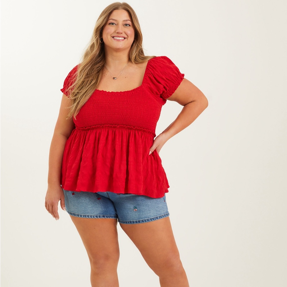 Arula Ruby Smocked Top